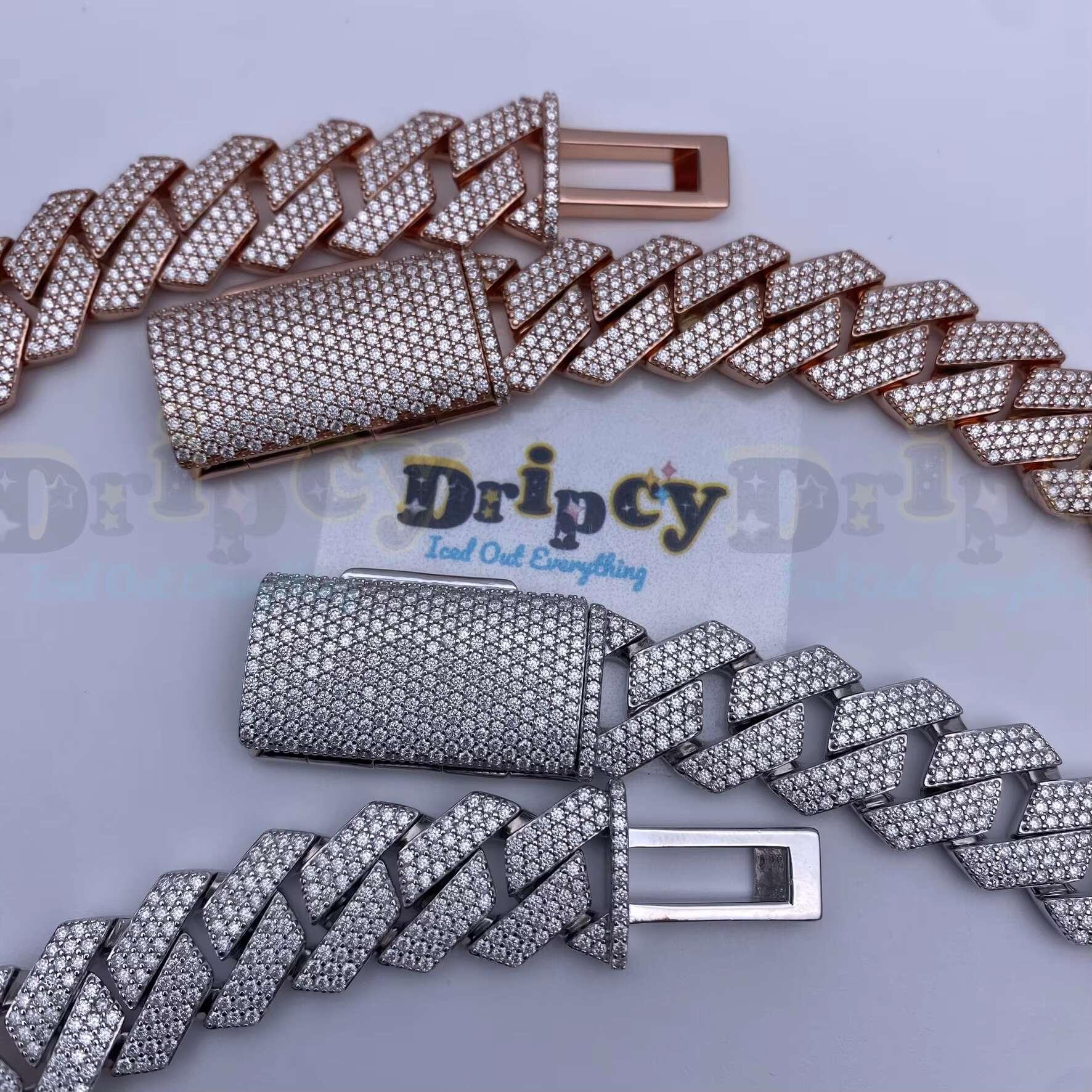 Fashion Customization Moissanite Vvs1 d Color Cuban Link Chains Real Iced Necklace Hip Hop Pass Test