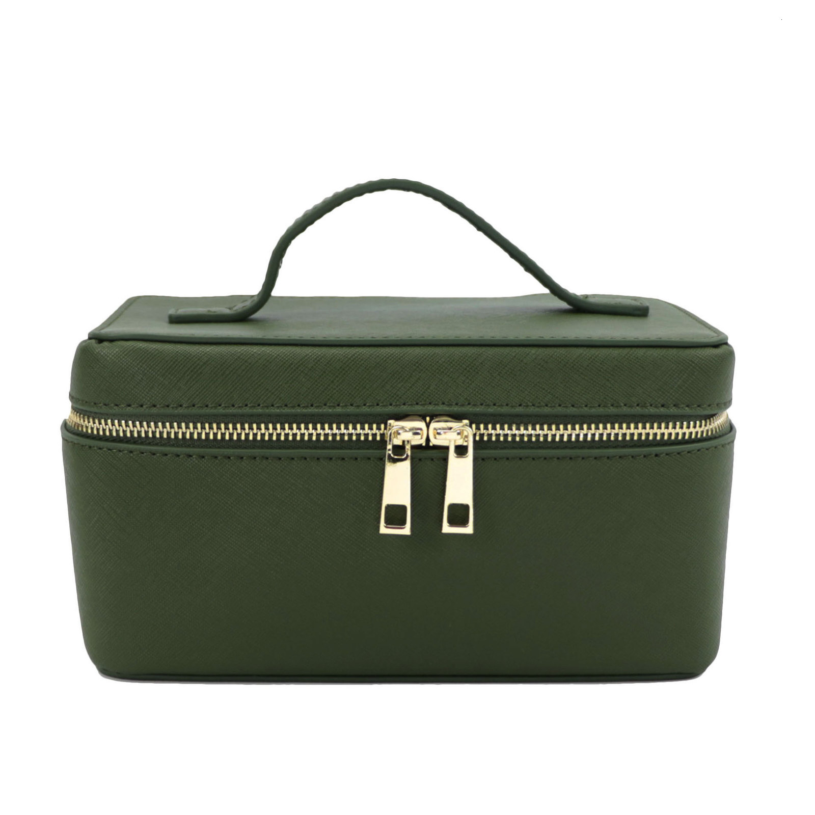 Fashionable and portable travel grooming storage bag with large capacity for dinner parties hand-held leather makeup case for women 250224