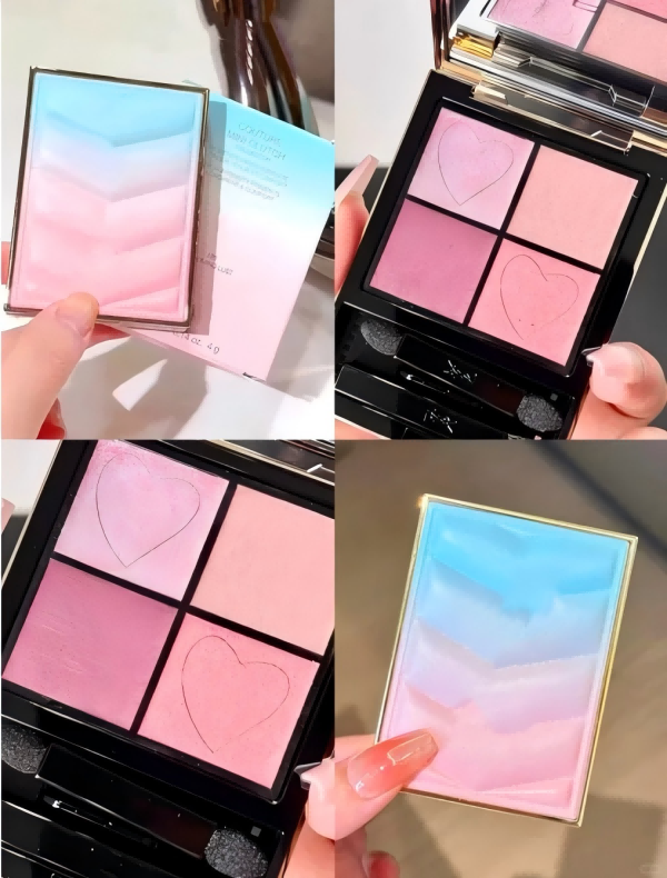 2025 New Brand Couture Mini Clutch Makeup Macaron gradient Eye shadow 4 Colors Matte Eyeshadow shadows palette with brush
