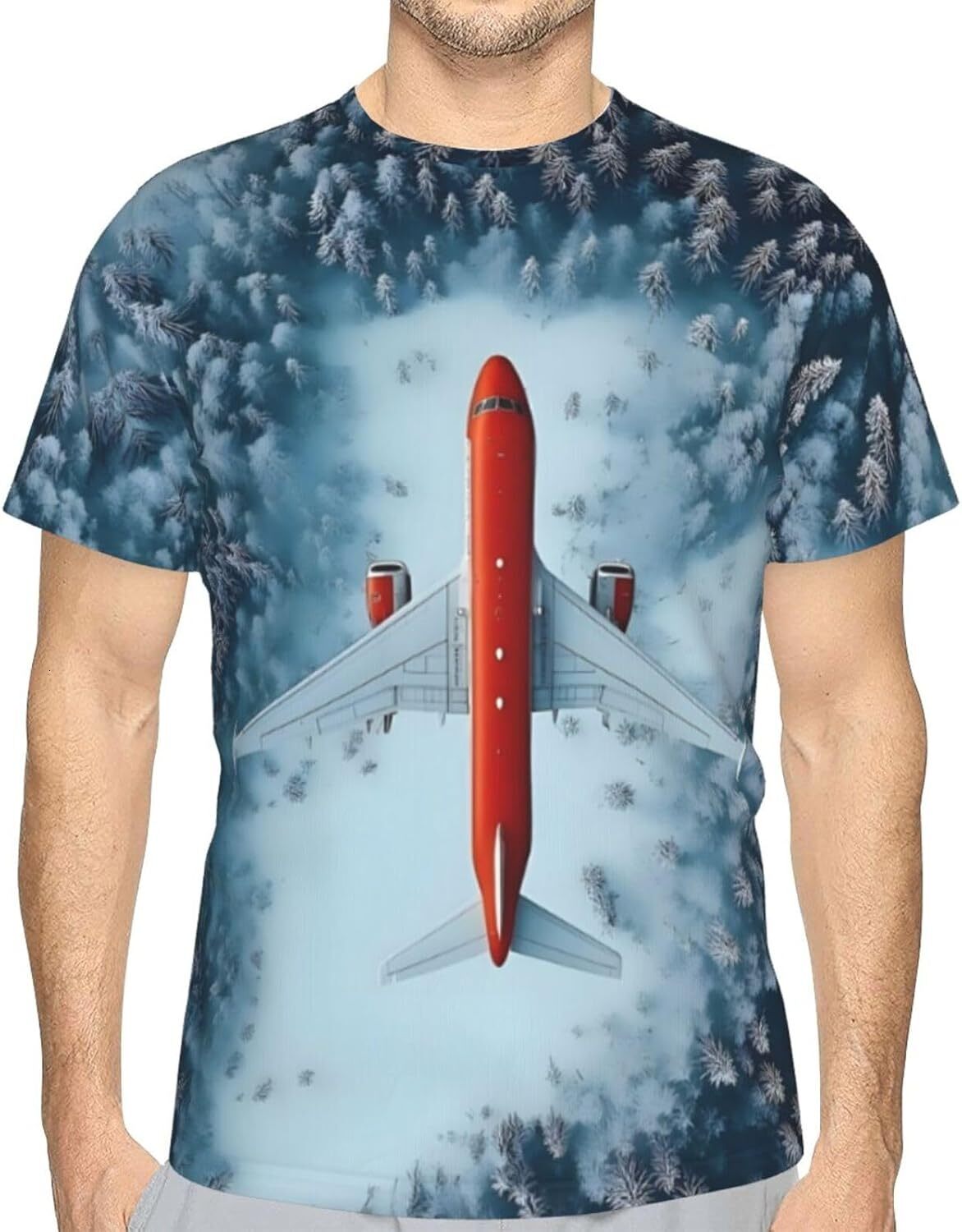 Mens T Shirt Snow P… - image