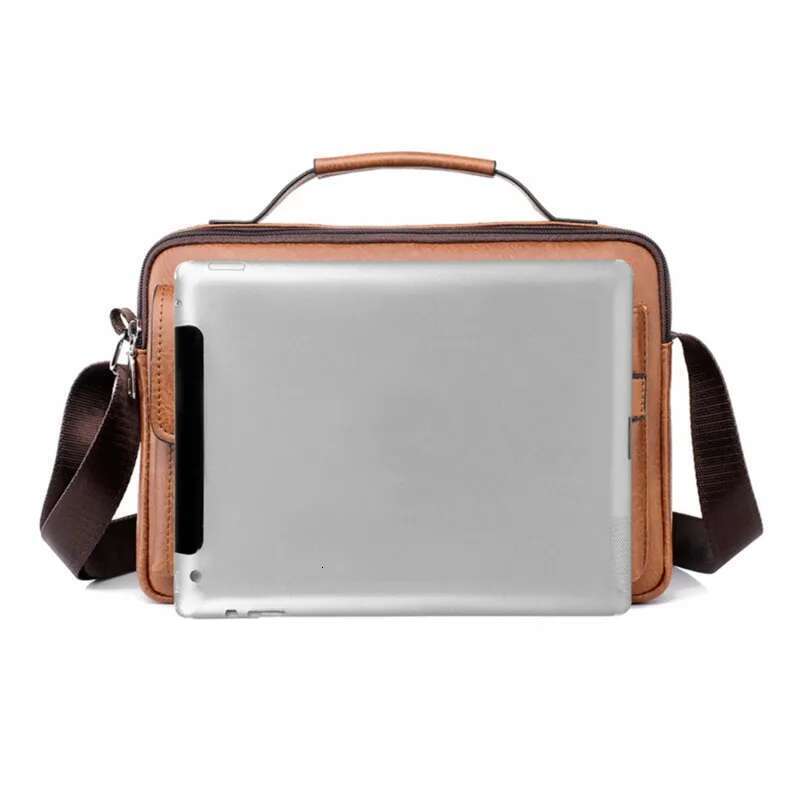 Men Vintage Shoulder Pu Leather Business Messenger Bag For Man Fashion Small Male Crossbody Bags Handbags 2024 New