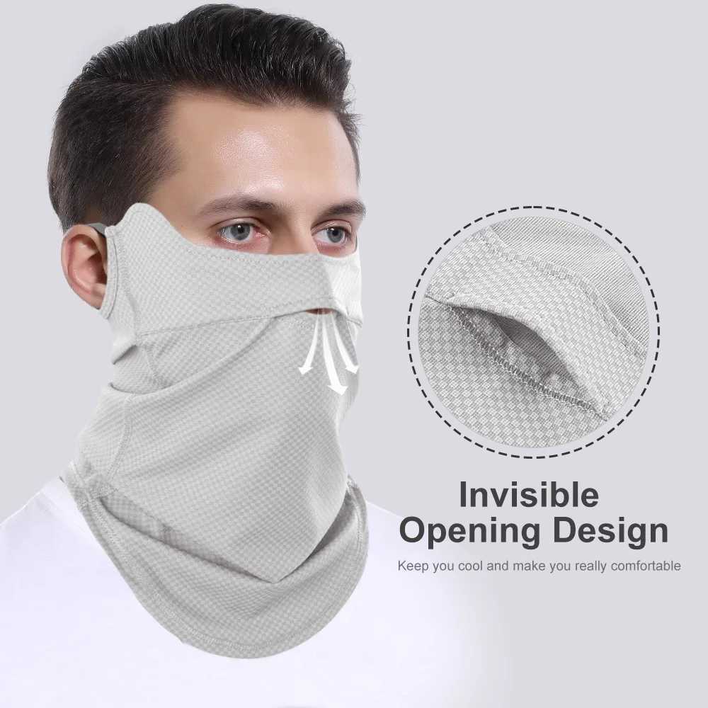Sports Face Masks Breathable Half Mask Cool Face Cover Anti-UV Hiking Scarf Bandana for Outdoor Running Bicycle Tactical SummerW250512