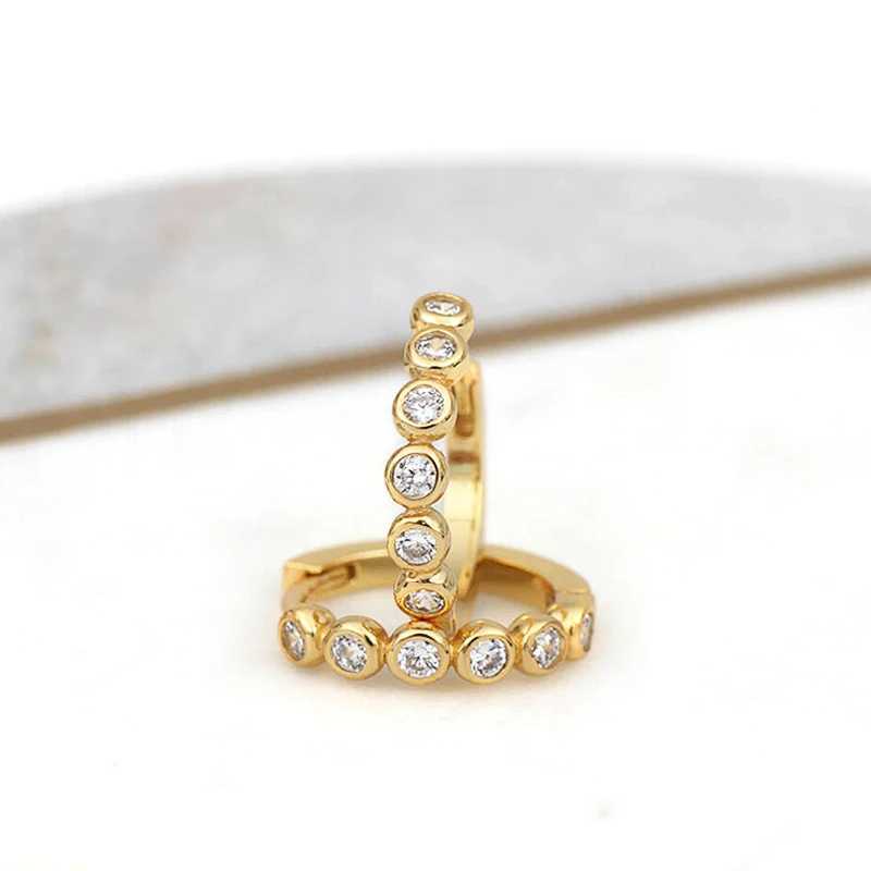Earrings For Women Fashion Hoop Bright Zirconia All Match Trend Daily Wear Jewelry Accessories - view 6