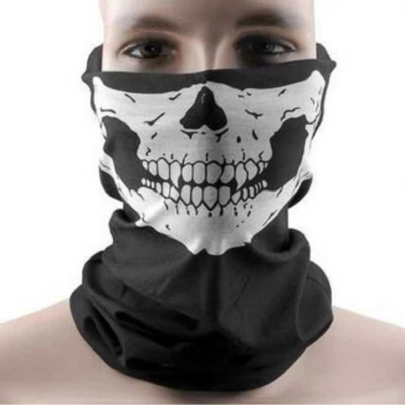 Multi-functional eight Color Skull Bandana Helmet Camping Halloween Neck Face Mask Paintball Ski Sport Headband Hiking ScarvesW250512