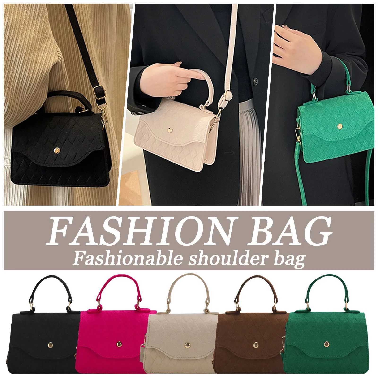 Womens Fashionable And Trendy Pu Handbag Solid Color Diamond Small Square Bag Crossbody Shoulder Bag Womens BagsW250512
