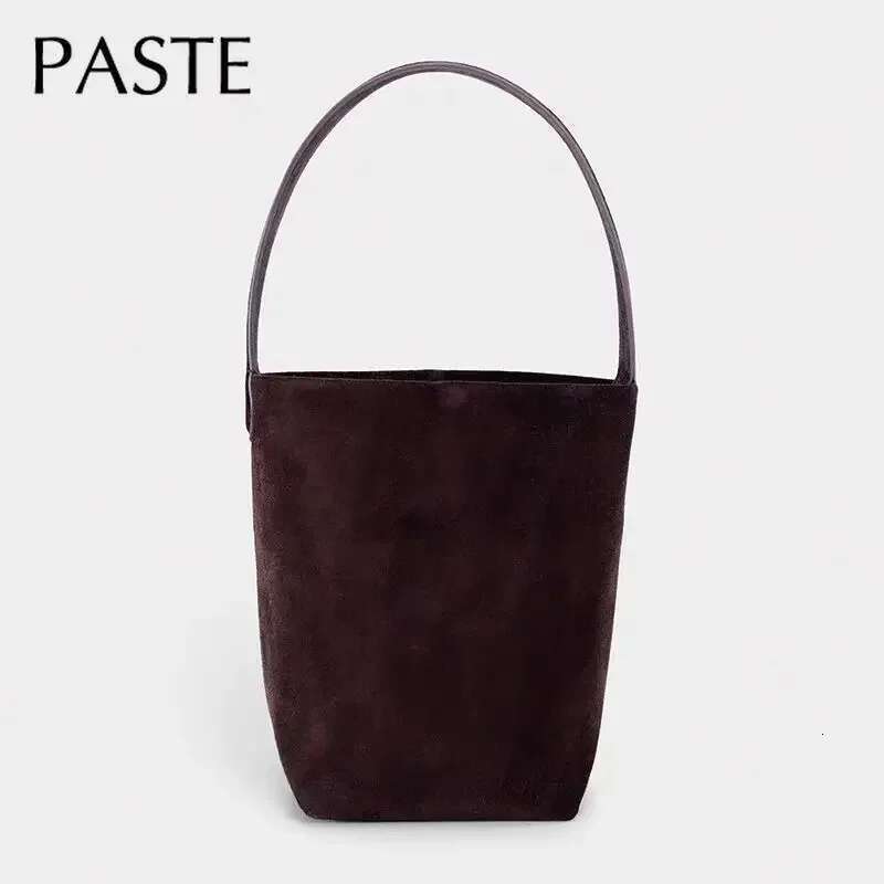 2025 Winter Comfort And Warmth Color Simple Tote All-Match Matte Thick Suede Leather Women Handbag Armpit Shoulder Bag