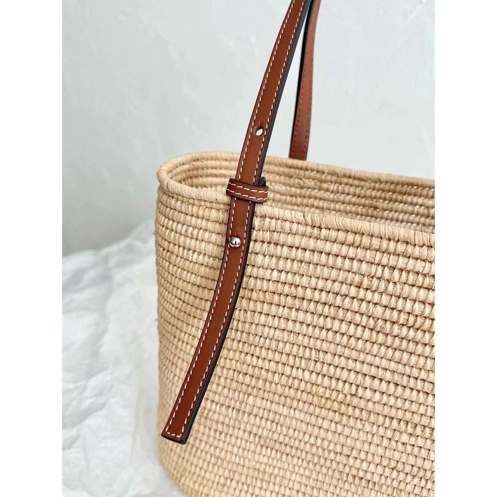 Natural Handmade Luxurious Lafite Grass Woven Bag, Simple And Stylish One Shoulder Handbag