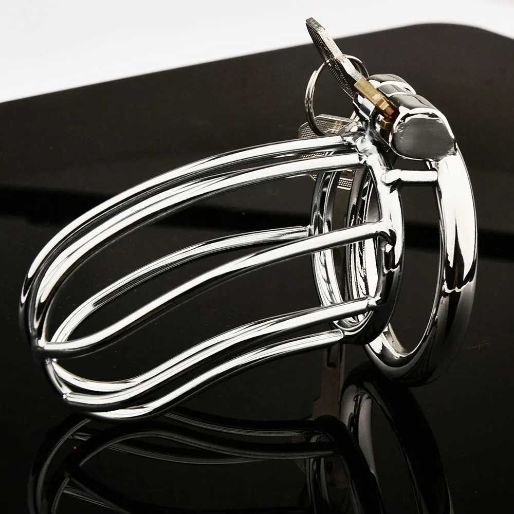 Male Chastity Device Metal Cock Cage Erotic Urethral Lock Sex Toys For Men Gay Bondage Belt Penis Ring Alternative Adult Toy W250512