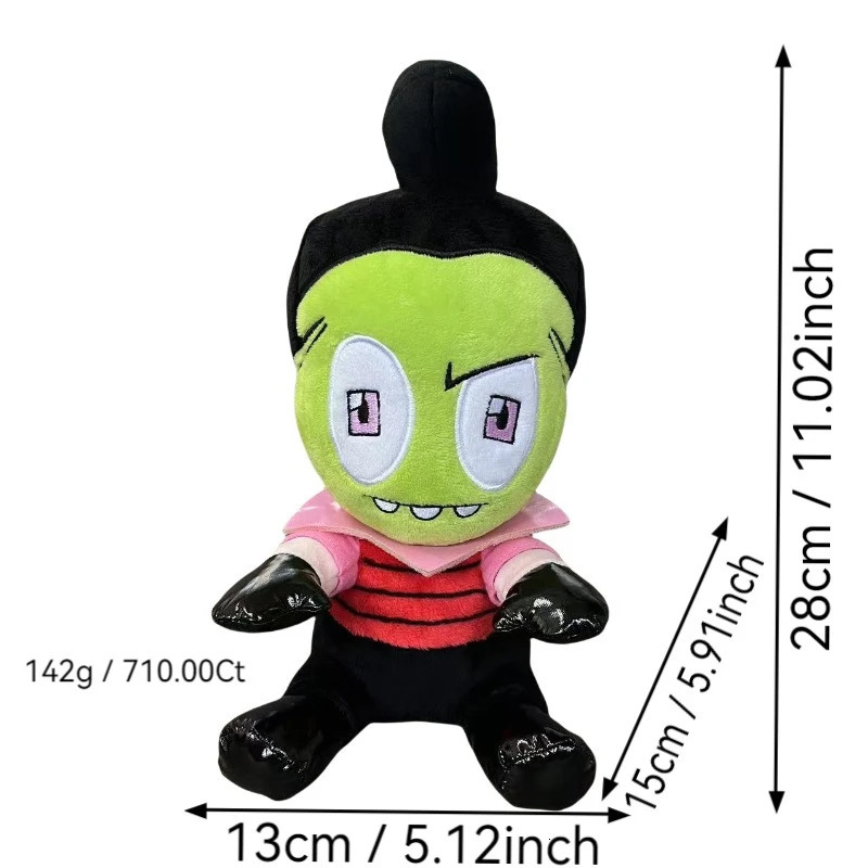 Cartoon alien Invader.Zim Jill dog childrens backpack cartoon schoolbag robot alien monkey plush doll toy 250512