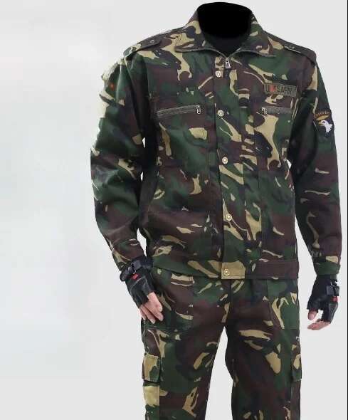 Wear-resistant camouflage suit for men women's work clothes Spring and autumn thickened labor protection clothing, dirt resi