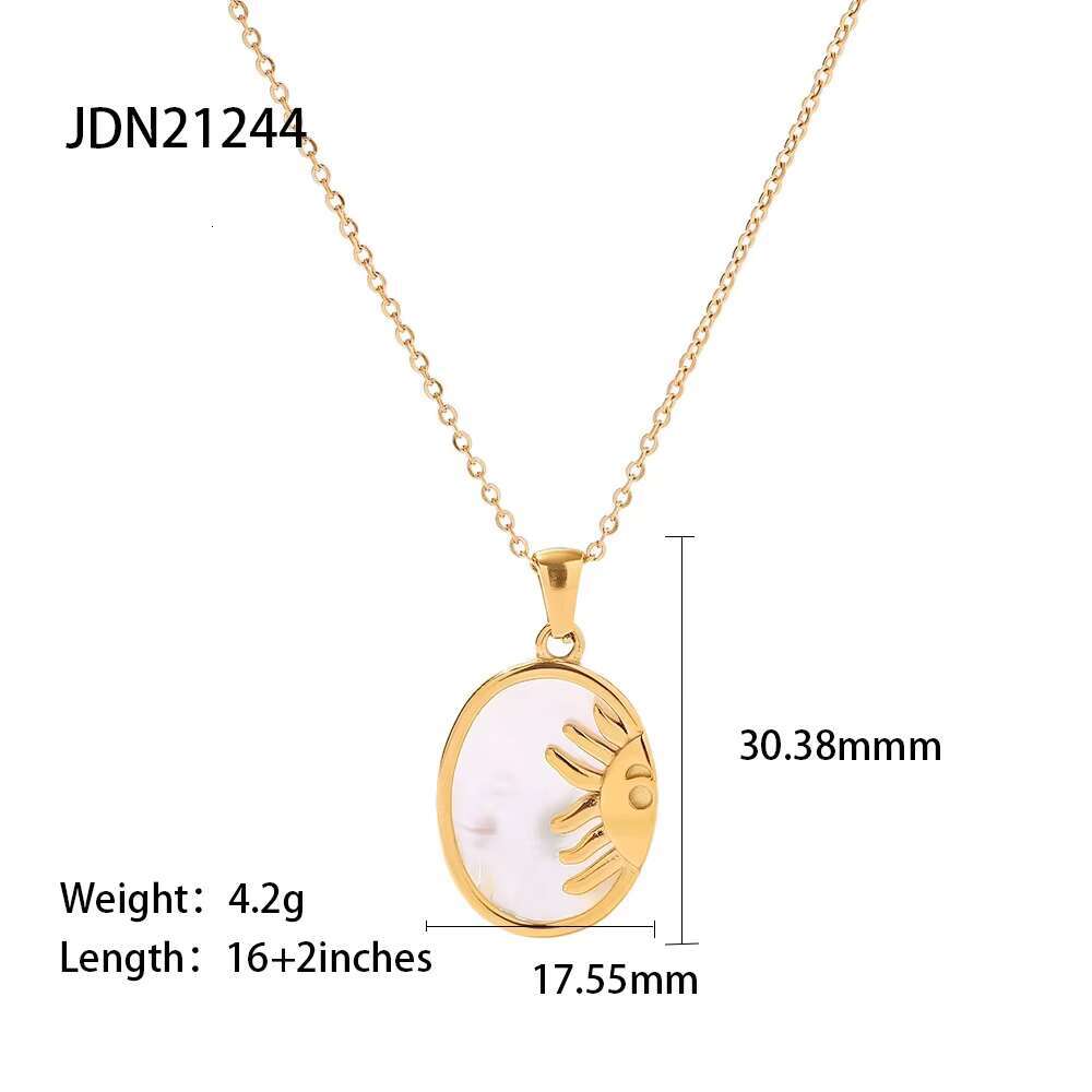 Women's Fashion Gold and Sier Pendant Jewelry Design Stainless Steel Chain Necklace
