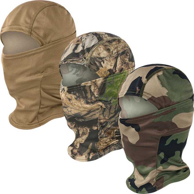 Tactical Camouflage Balaclava Full Face Mask CS Wargame Army Hunting Cycling Sports Helmet Liner Cap Military Multicam CP ScarfW250512