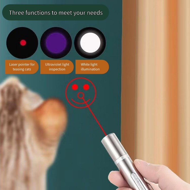 USB Rechargeable Laser Pen for Cats - Pet Toy with Infrared Light