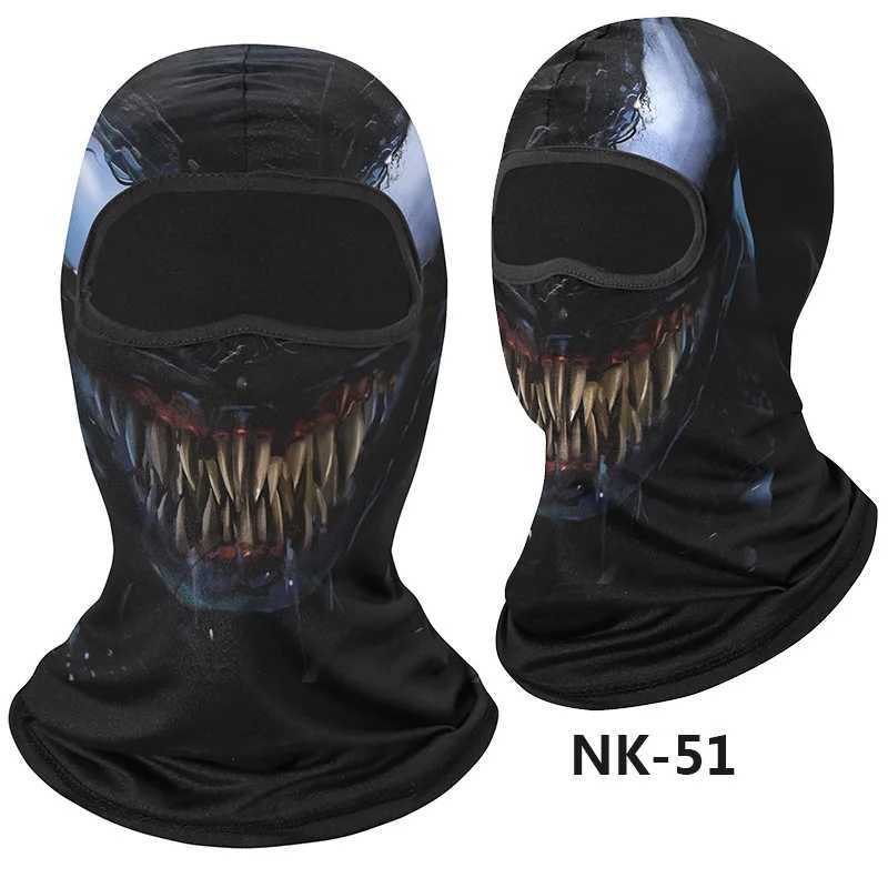 Skull Men Balaclava Mask Cycling Hat Sunscreen Face Cover Motorcycle Bicycle Headgear Full Face Bandana Breathable Windproof CapW250512