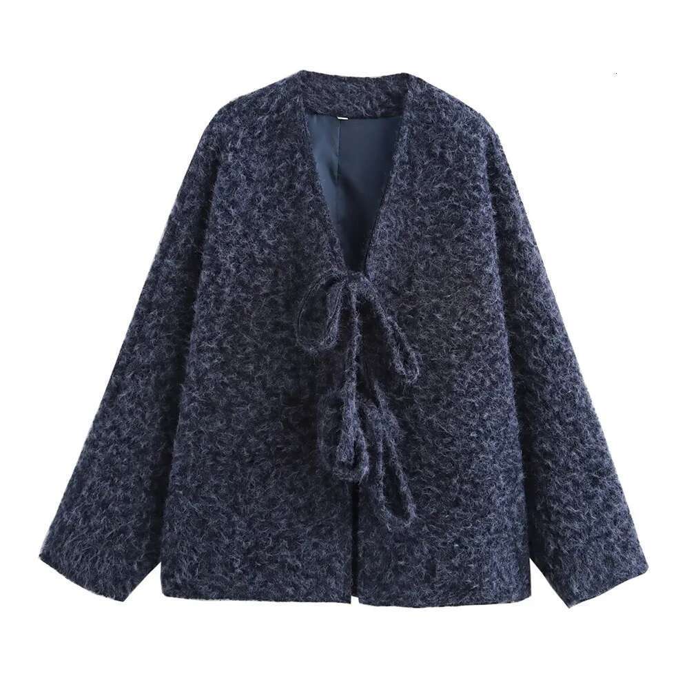 New winter fashion women's casual avant-garde design with a European and American style four-color lace up jacket