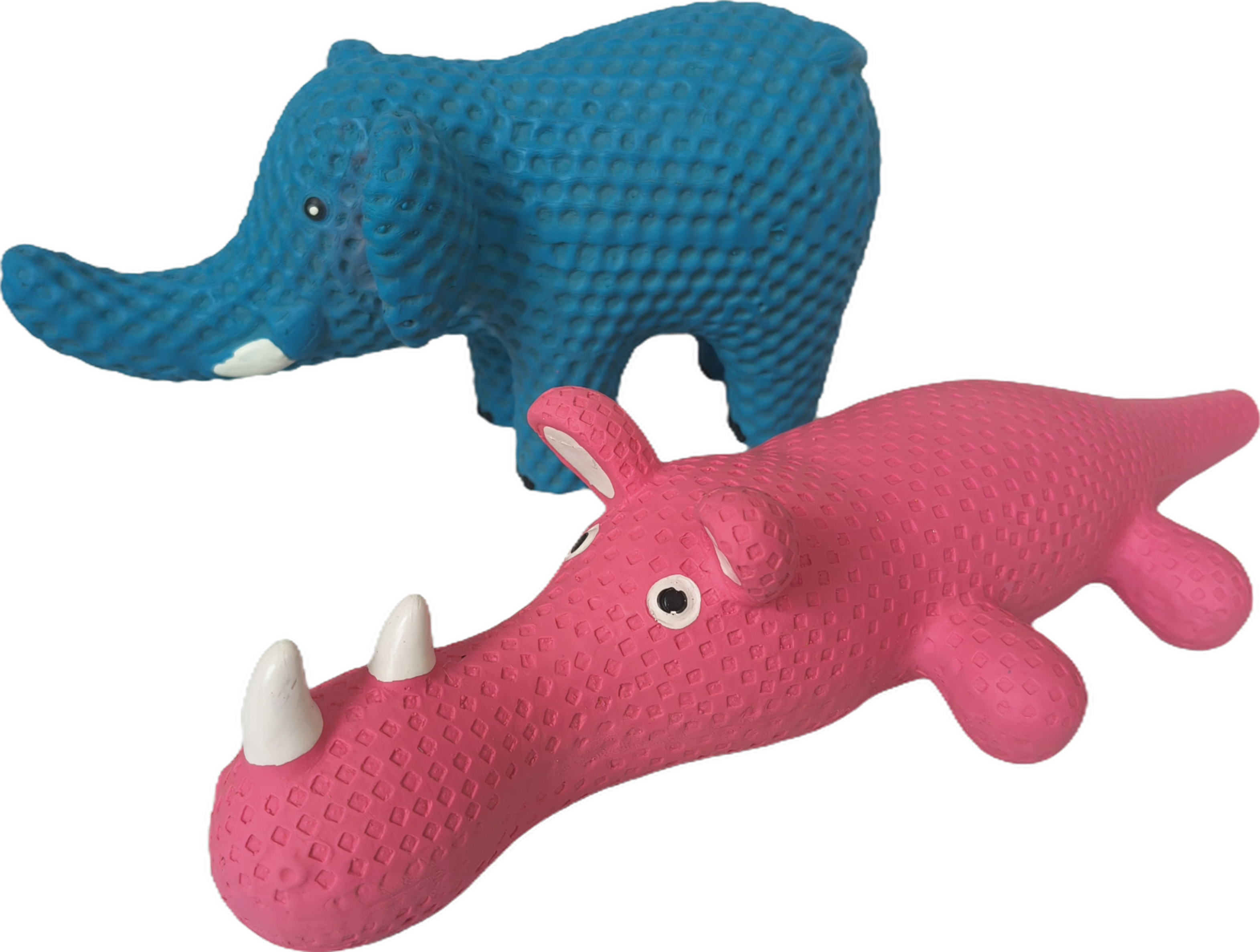 Rubber Sound Chewy Pet Toy Natural Squeaky Elephant & Rihnoceros Shaped Soft Latex Screaming Puppy Pet Toy 1pc/Pack