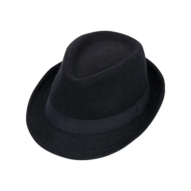 Winter Solid Fedoras For Men Top Jazz Hat Adult Bowler Hats Classic Version Chapeau 250512