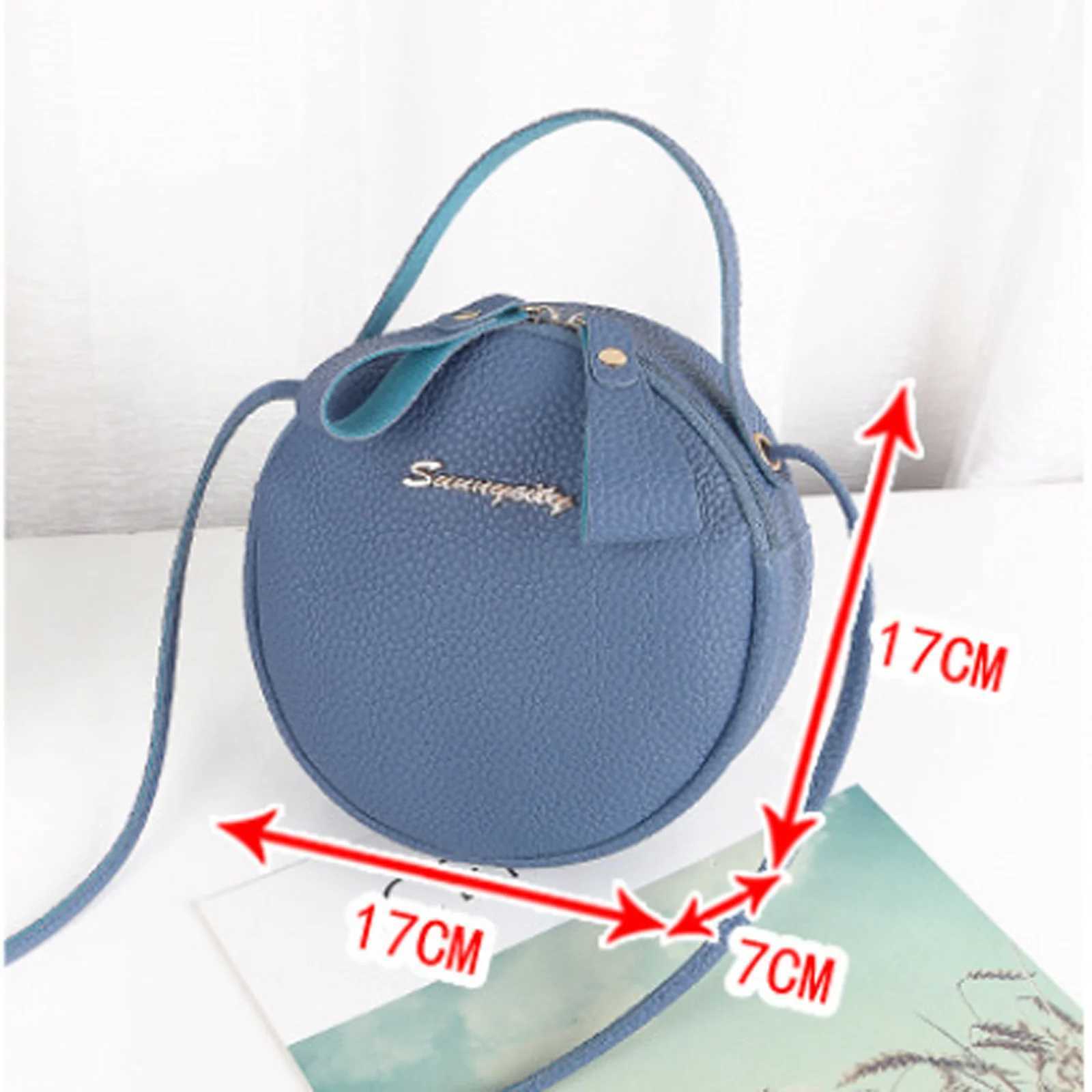 Womens Shoulder Bags Lychee Pattern Small Round Bag Crossbody Bags Mini Messenger Wallets Fashion Ladies Leather Handbags Tote Z250512