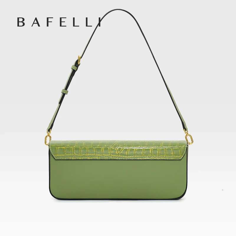 BAFELLI 2025 NEW Women's BAGS FASHION TREND EVENING PURSE HANDBAG K GOLD GENUINE LEATHER DESIGNER BRAND SHOULDER CLUTCH
