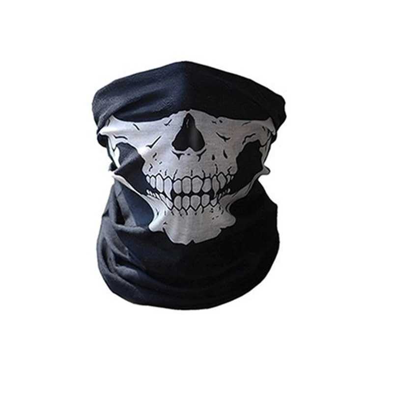 Men Women Scarf Halloween Riding Bandana Headscarf Ski Skull Half Face Mask Ghost Scarf Neck Hiking Scarves Balaclava MasksW250512