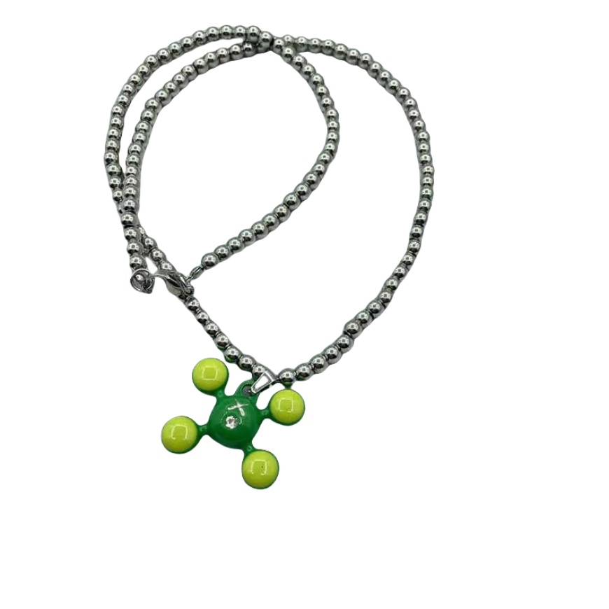 tennis necklace designer necklaces Pendant Simple Fashion Jewelry Real 100% 925 Sterling Silver 14K Gold Solitaire Gemstones Women Beach Clavicel Neck
