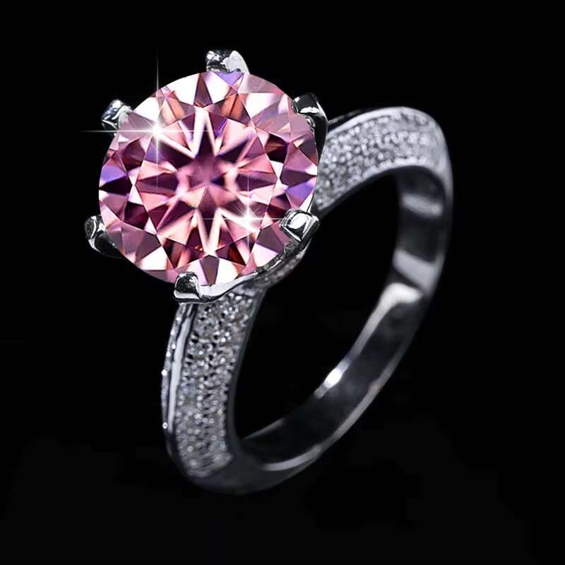 Wholesale With GRA Certificate S925 Sterling Silver 5CT Moissanite Ring Women Engagement Wedding Band