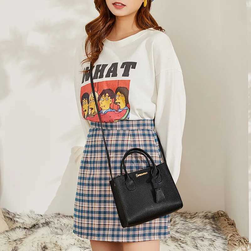 Single-shoulder Crossbody Handheld Triple-use Satchel Portable Leisure Bag Solid Color Lychee Grain Ladies Handbags Z250512-1