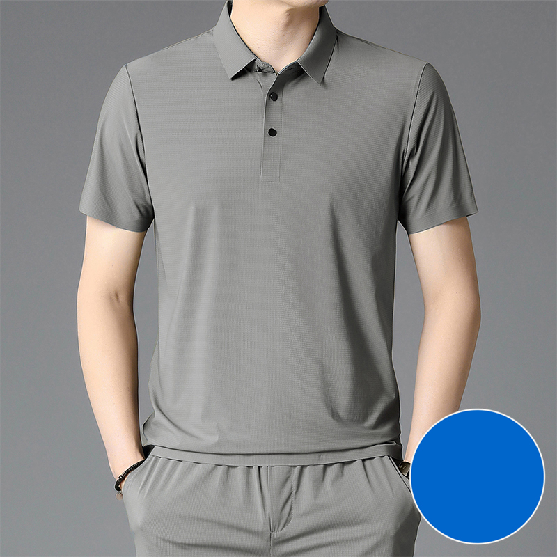 POLO Men's Summer New Outdoor Sports Quick drying Breathable Collar Short sleeved T-shirt