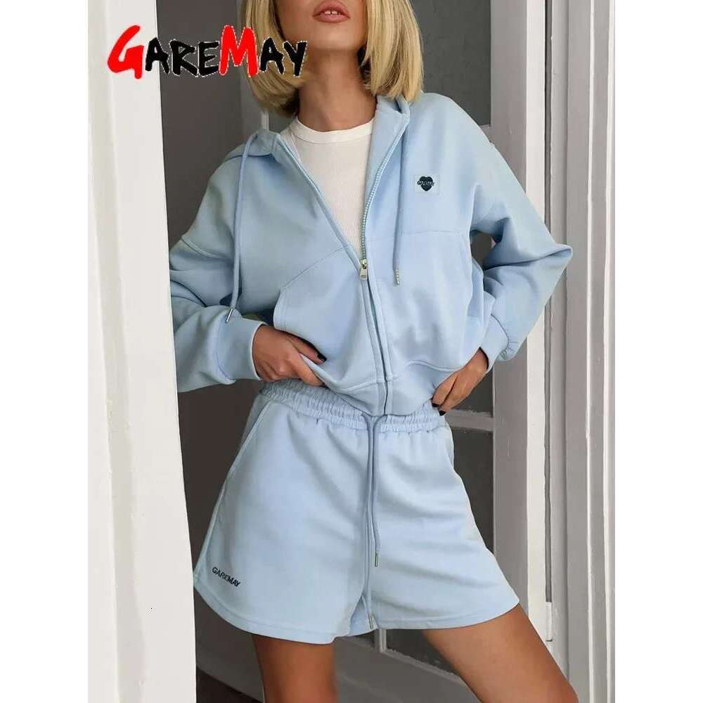 Spring Women's Summer Suit Cotton Oversize Pink Top and Set Two-piece Casual Tracksuit with Shorts for Women