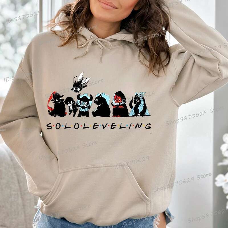 Solo Leveling Pullover For Men Women Anime Fans Gift Cartoon Classic Sweatshirt Sung Jinwoo Haruku Hoodie Female/Male Designer