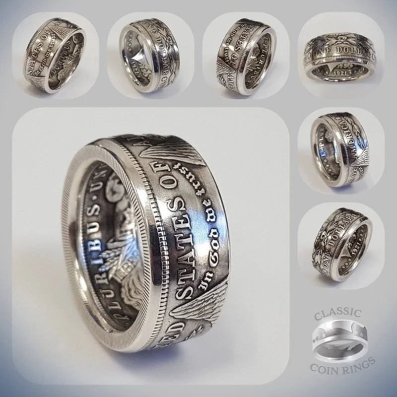 S925 Sterling Silver Ring Thai Silver Vintage National Emblem Motto Ring For Men Jewelry Gifts 250509