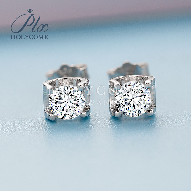 Luxury Moissanite Designer Stud Earrings 925 Silver 1 Carat Vvs Diamond GRA Certified Men's Women's Fashion Jewelry Party Wedding Gift