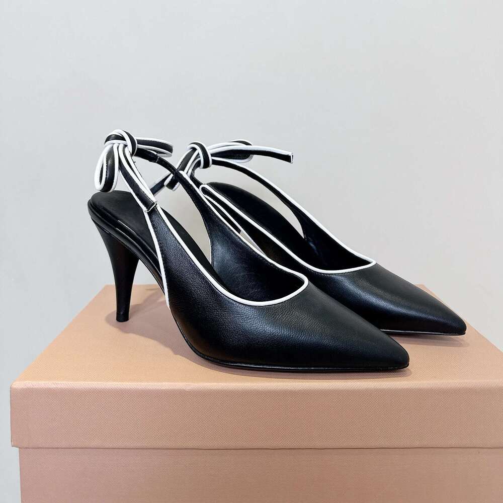 New Women Genuine Leather Pumps Slingabacks Super High Heels Sandals Ankle Strap Summer Designer Shoes Zapatillas De Mujer