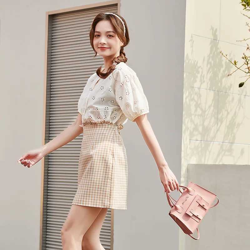Womens Bag New Korean Version Beautiful Simple Solid Color Crossbody Small Square Bag Small Design Shoulder BagXJ250512