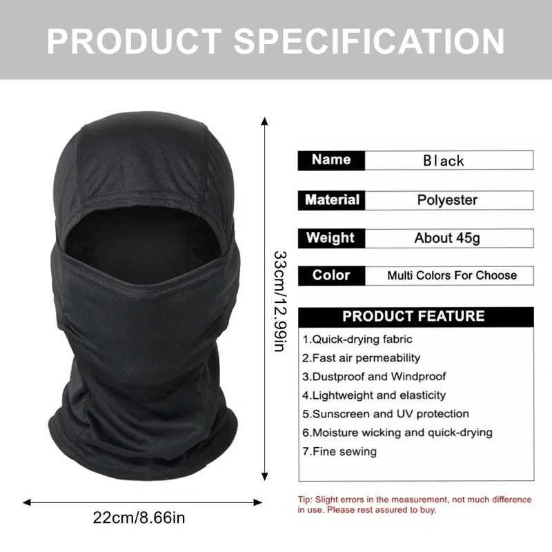 Tactical Balaclava Bicycle Riding Windproof Full Cover Outdoor Hunting Hiking Head Warm Shield Ski ScarfW250512