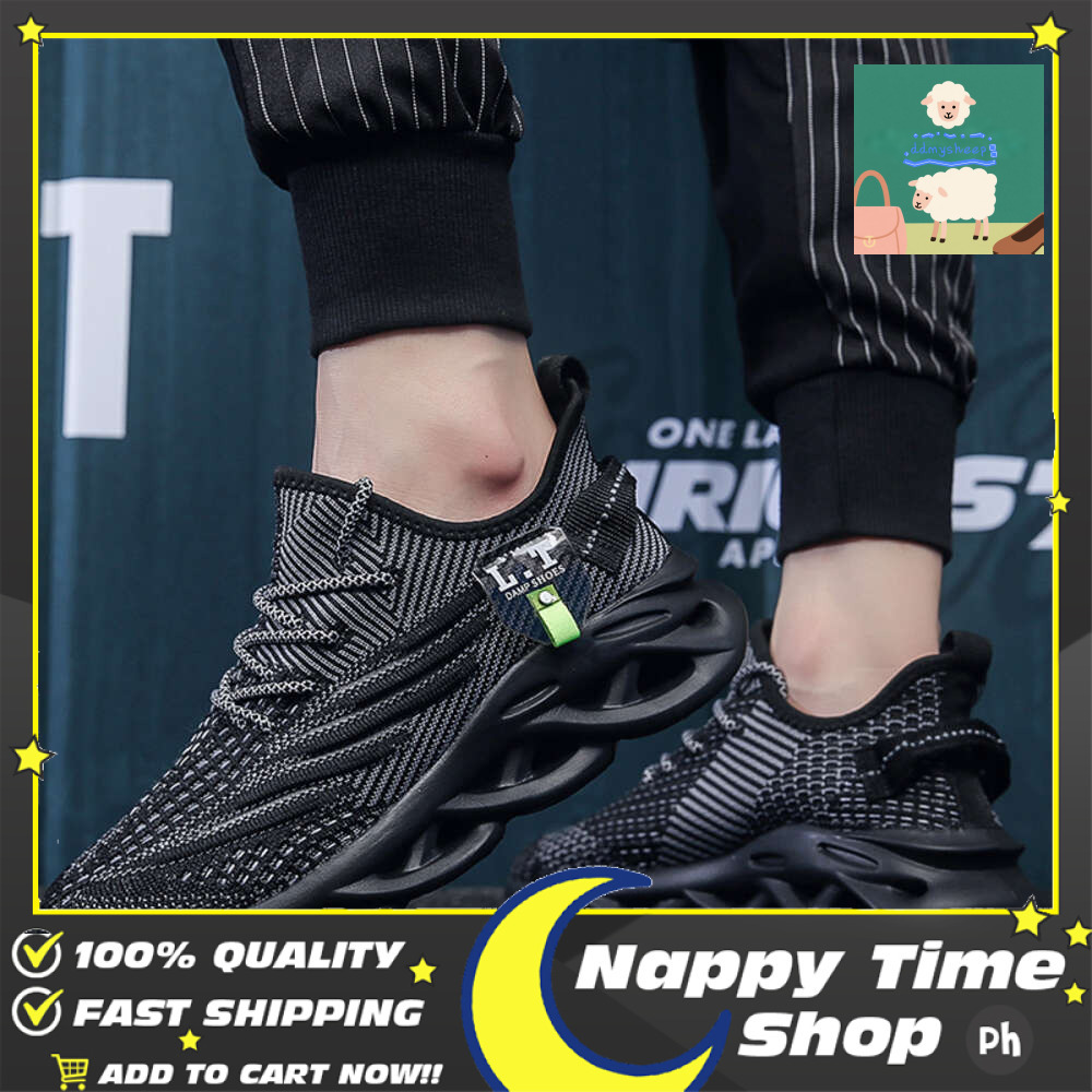 Ddmytiger Running Jogging Black Casual Sneakers White Outdoor Breathable Mesh Men Light Shock Absorption Sports Shoes Outdoor Shoes