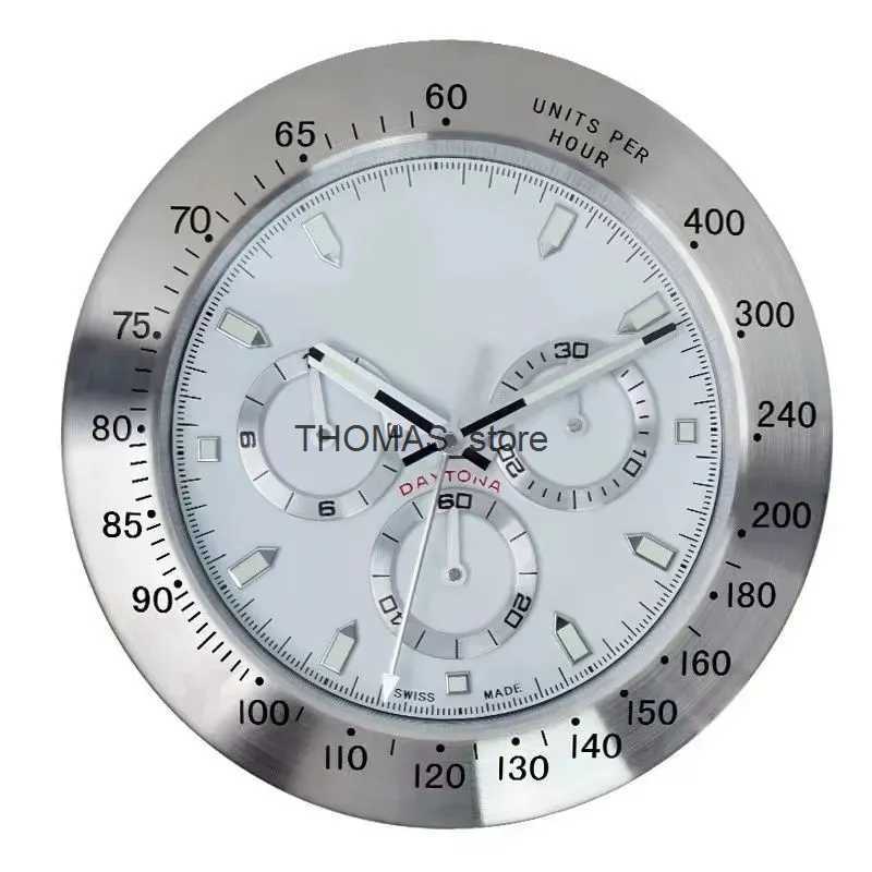 Silent Super Wall Clocks Metal Modern Design Large Wall Watch Home Stainless Steel Luminous Clock The Date Will Work h45 Q250512