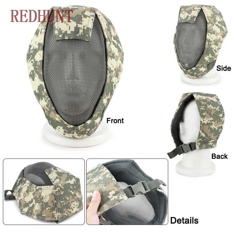 Military V3 Fencing Full Face Mask Tactical Steel Metal Mesh Paintball Mask Hunting Army Wargame Protective MasksW250512