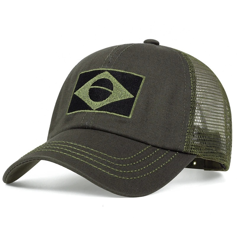 Brazilian flag camouflage baseball cap fashion jungle combat caps adjustable outdoor cotton casual hat hip hop sports hats 250512