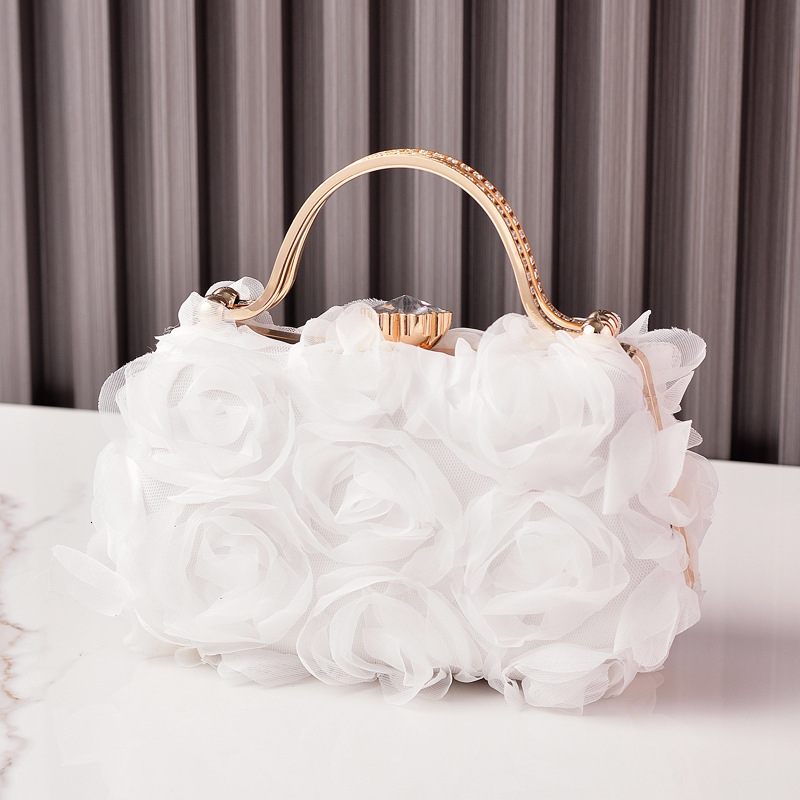 Flower Banquet Package Bridal Wedding White Dress Package Partybag 250311