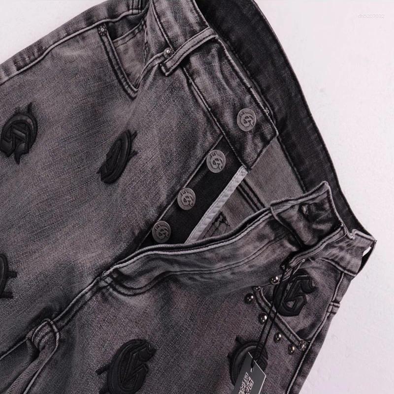 Men's Shorts High Street Godspeed Jeans Men Women Vintage Loose Casual Embroidery Logo Fashion Hip Hop Good Quality Joggers