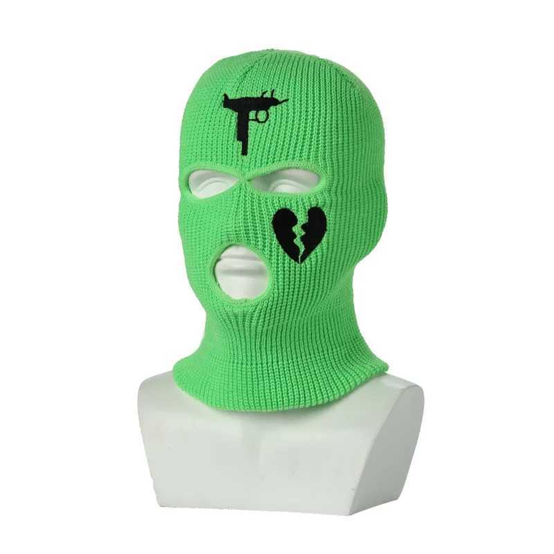 2024 New Full Face Cover Ski Mask Hat 3 Holes Balaclava Army Tactical CS Windproof Knit Beanies Bonnet Winter Warm Unisex CapW250512