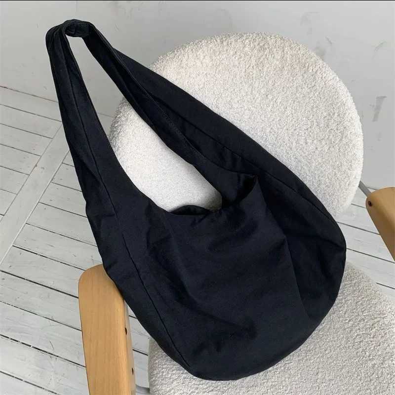 Women Canvas Crossbody Bag Oblique Cross Single Backpack Large Capacity Shoulder Bag Retro Dumpling Hobos Bag Shoulder BagXJ250512