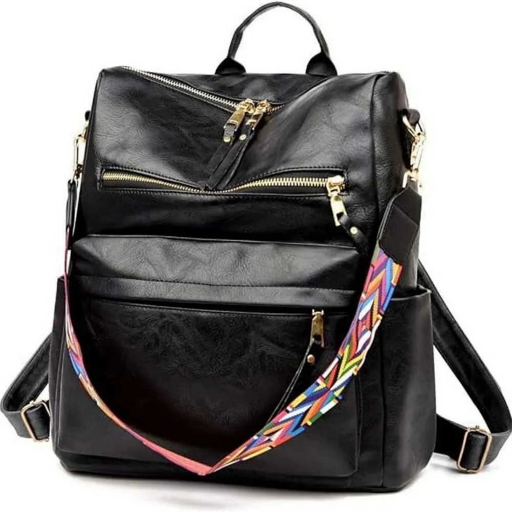 PU Leather Backpack Purse For Women Convertible Ladies Fashion Casual Large School Shoulder Bags Z250512