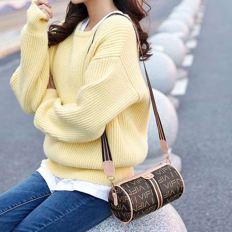 Cylindrical Women Bags Large Capacity Crossbody Women's Bag Handbag Letter Pillow