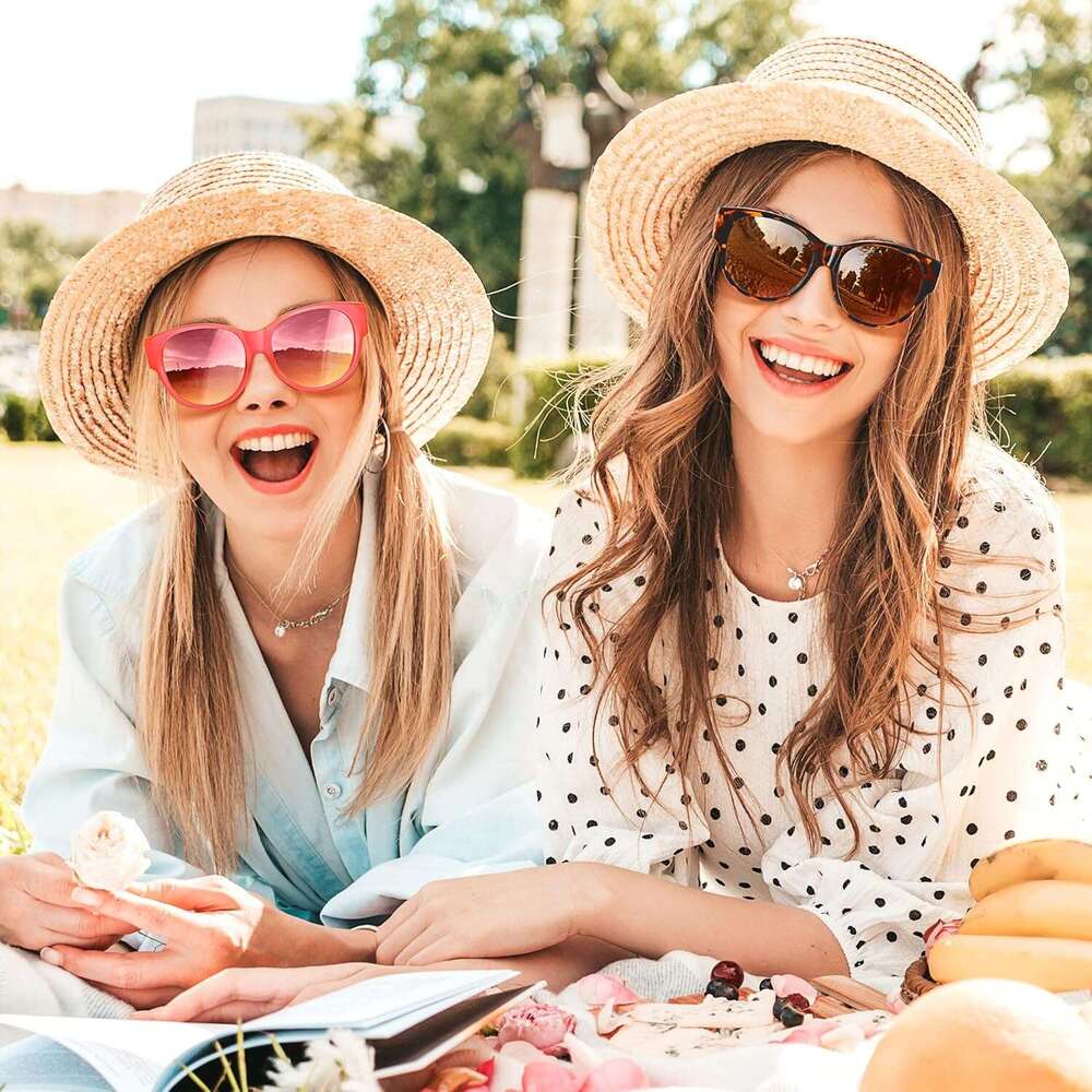 DHCollections Over Glasses Sunglasses for Women Polarized UV400 Wrap Around Shades 14.7cm Wide Stylish Cat Eye Design