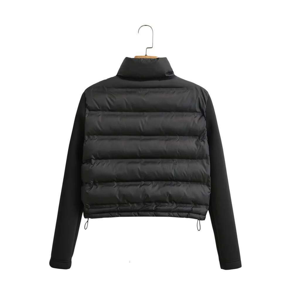 2024 Autumn Winter New Women's Clothing European And American Style Fashionable Versatile Splicing Short Cotton Jacket