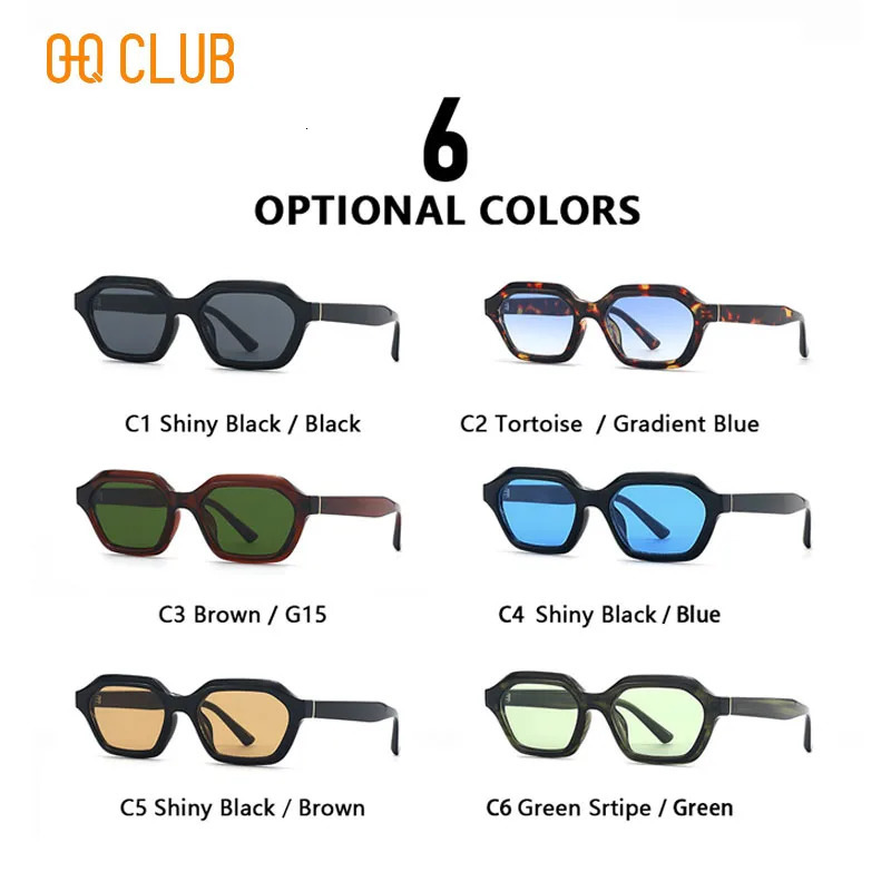 O-Q CLUB Retro Fashion Punk Sunglasses Women Men Sun Glasses Classic Vintage UV400 Eyewear Sunglass Lunette Womens Man 250509