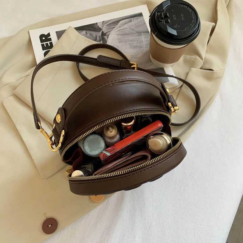 Solid color Crossbody Bag For Women Round Design Tote Handbag Fashion Bags Mini Leather Designer Shoulder Bag Womens Bag Z250512