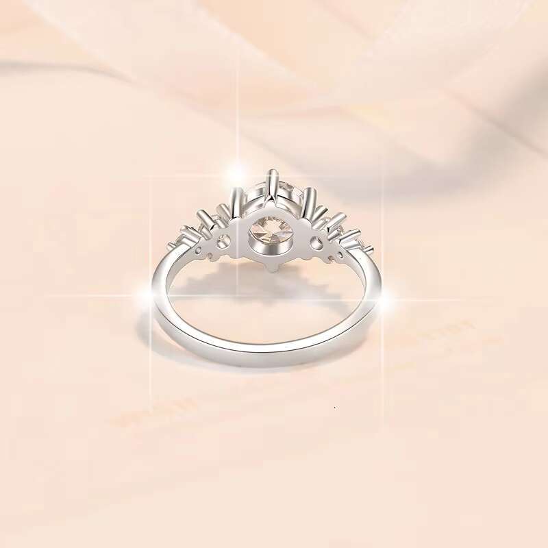 Fine Jewel GRA Certified VVs1 Diamond Moissanite High Quality Claw Set 925 Sterling Silver Ring of Ladies for Wedding Engagement